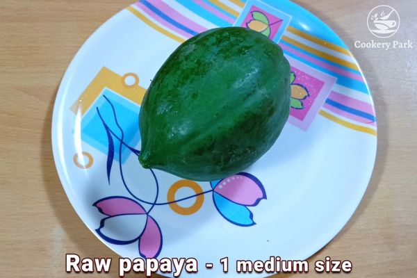 Raw Papaya stir fry Papaya thoran Papaya poriyal recipe