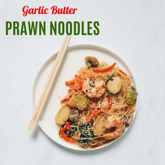 Garlic Butter Prawn Noodles 2